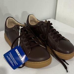 Birkenstock Dark Brown Sneakers with Tan Sole